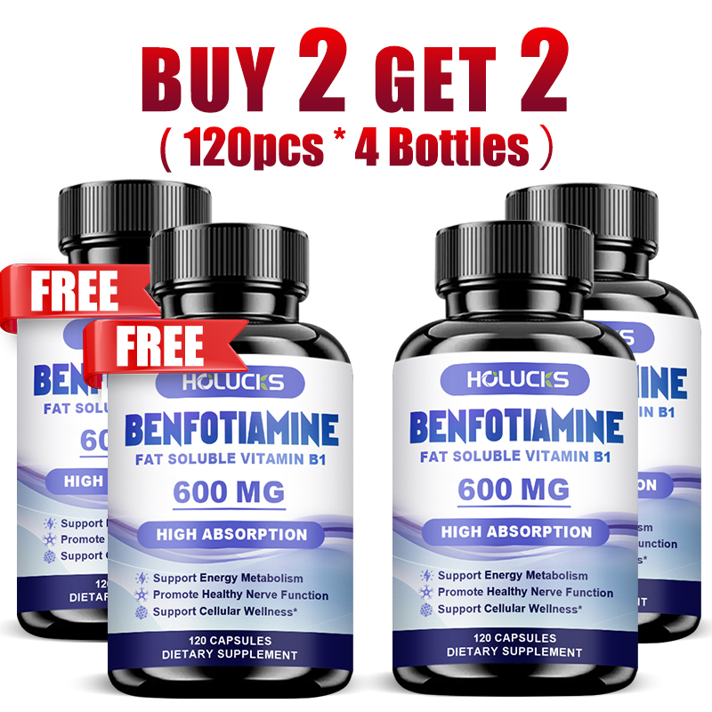 Health Wellness Energy - Cápsulas de Benfotiamina, con Vitamina B1