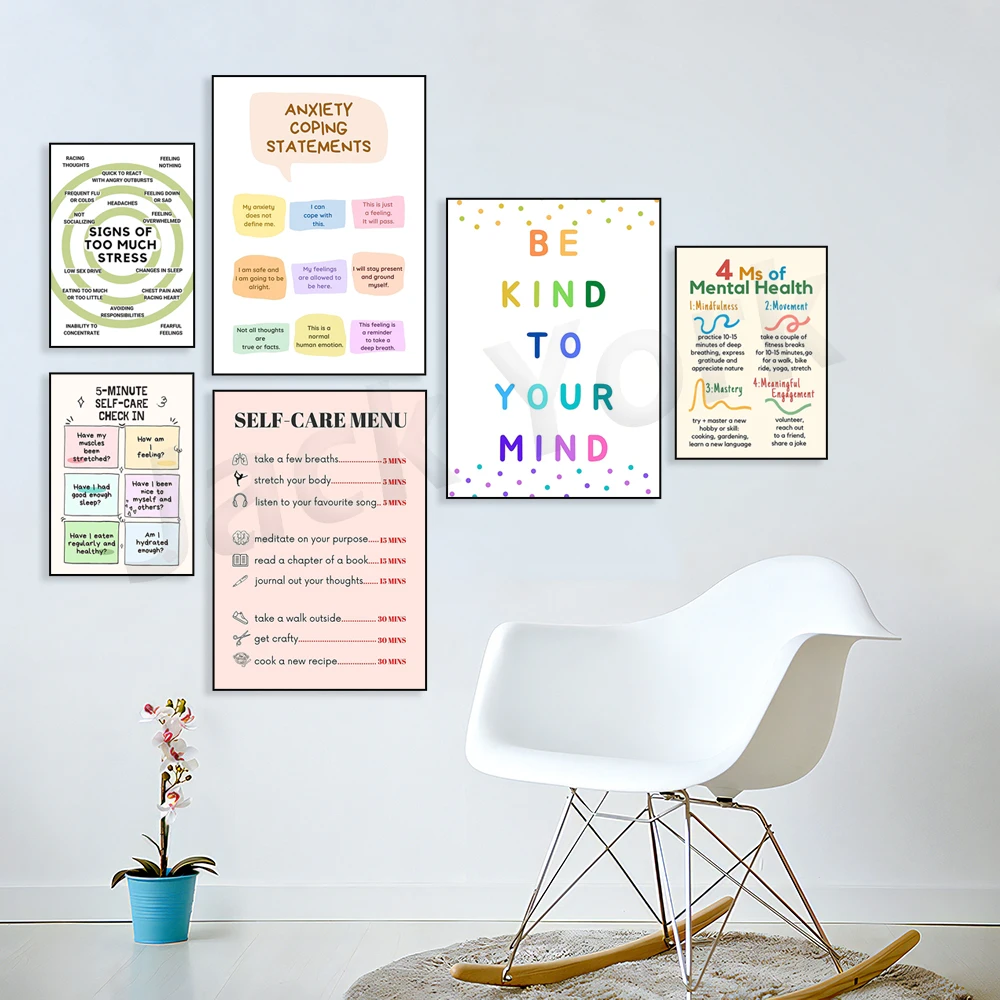Self Care Check In Poster, Men - Health Wellness Poster reseña y precio