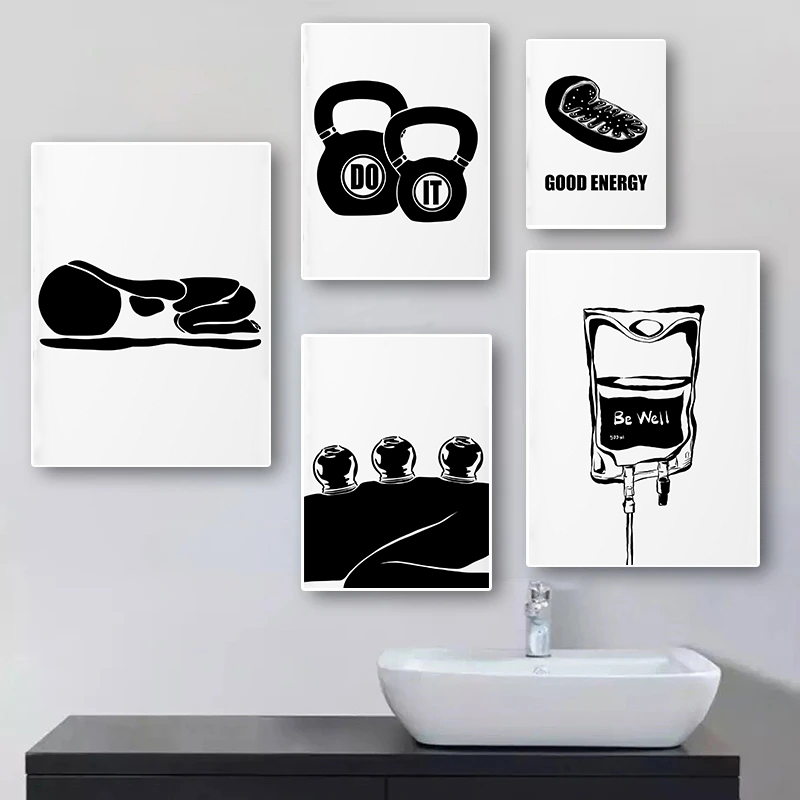 Pósteres minimalistas de terap - Health Wellness Poster reseña y precio